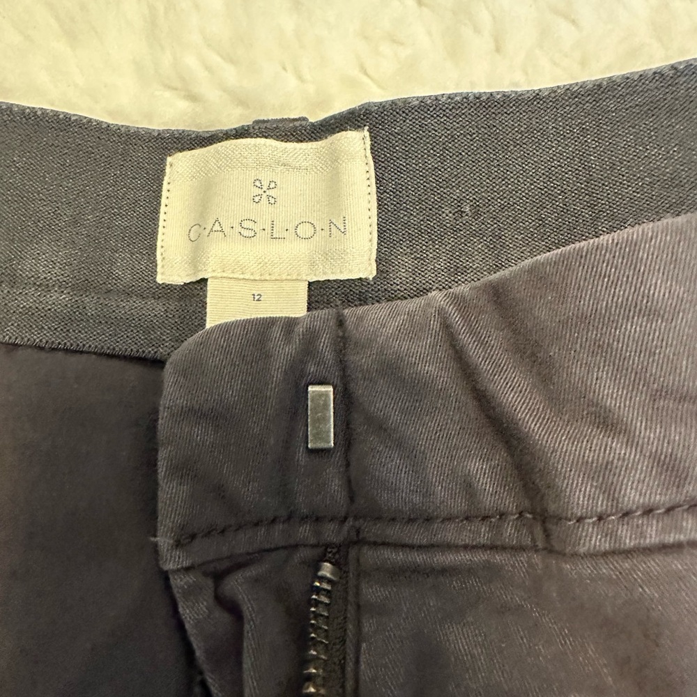 Caslon Polished Twill Shorts Size 12 Dark Gray Stretch Cotton - Picture 6 of 6